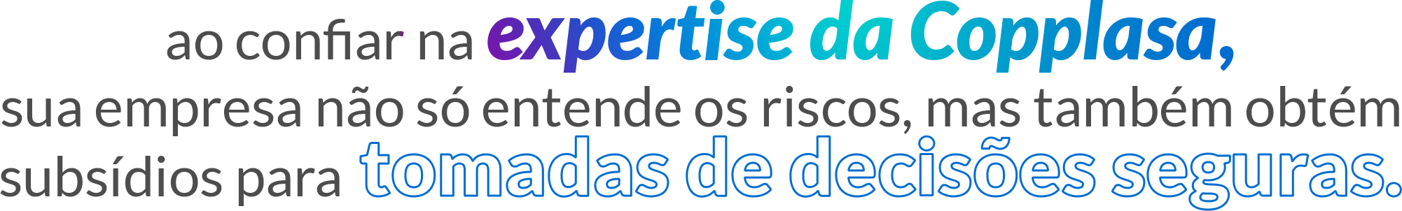 Destaque Copplasa - Tomada de decisões seguras